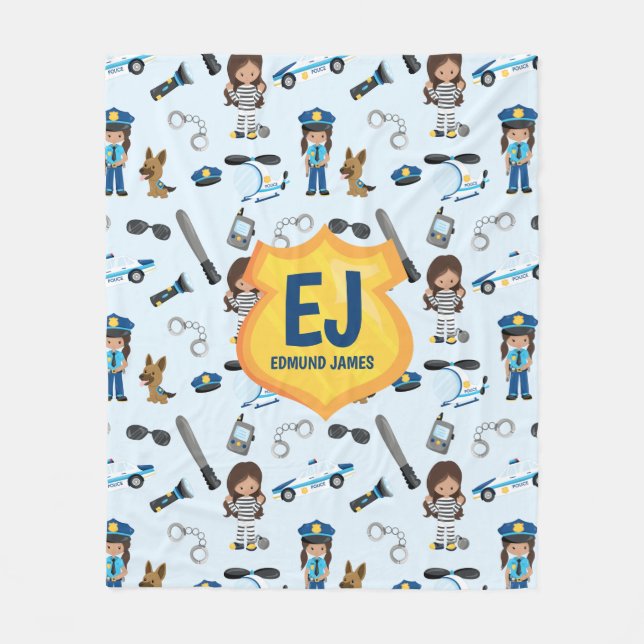 Namn för emblem för personligflickapolis fleecefilt (Framsidan)