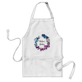 Namn för fjärils- och blommakrananpassningsbar förkläde