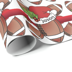 Namn för fotboll   DIY för Santa hattjul Presentpapper
