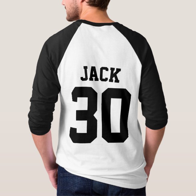 Namn för fotbollfotbollanpassningsbar och numrerar t shirt (Baksida)