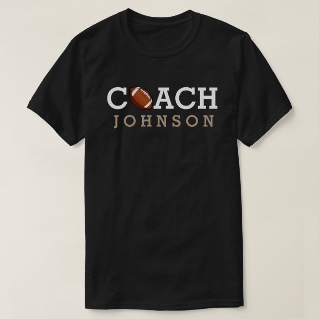 Namn för fotbolllagledareanpassningsbar tee (Design framsida)