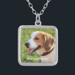 Namn för foto för personligBeaglehund och hund Silverpläterat Halsband<br><div class="desc">Designen för namn för fotoet för personligBeaglehunden och hund- skräddarsy denna minnessak med ett uploaded foto av ditt beaglen hund namn eller tillfoga din egna text - vi älskar "hund namn", hund födelsedag eller dag av bortgång. Klicka precis på "skräddarsy" för att tillfoga din personligtext, för att ändra stilsorten och...</div>
