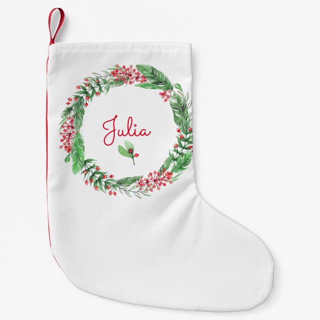 Namn för julkranMonogram Liten Julstrumpa (Framsidan)