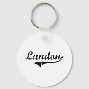 Namn för Landon klassikerstil Nyckelring