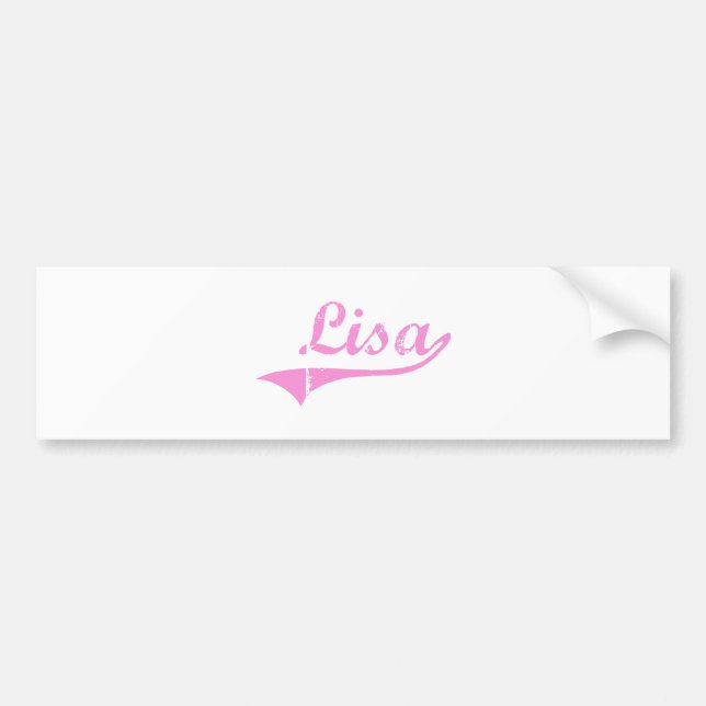 Namn för Lisa klassikerstil Bildekal (Framsidan)