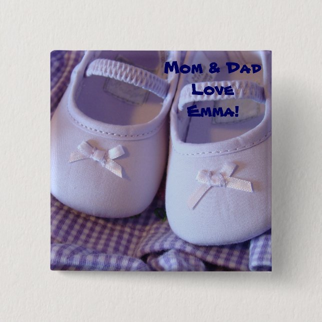 Namn för mamma- & pappakärlekbaby! knäppas knapp (Framsida)