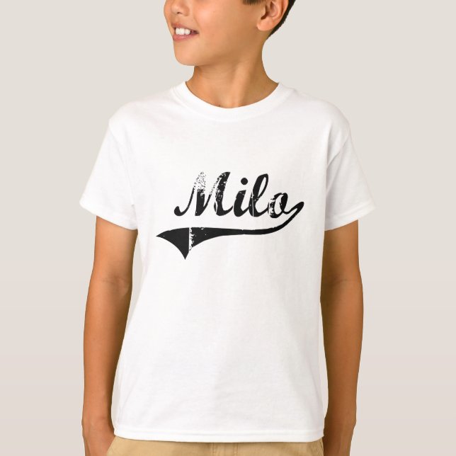 Namn för Miloklassikerstil T Shirt (Framsida)