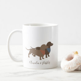 Namn för Minimalistic taxSilhouettes och hund Kaffemugg