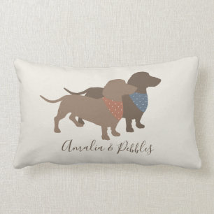 Namn för Minimalistic taxSilhouettes och hund Lumbarkudde