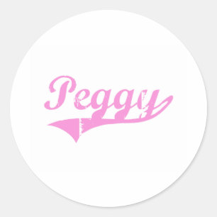 Namn för Peggy klassikerstil Runt Klistermärke