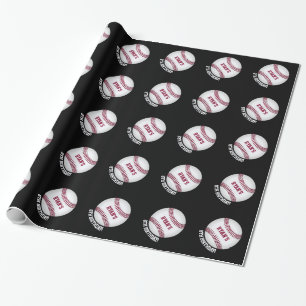 Namn för personlig för födelsedag för baseball presentpapper