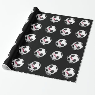 Namn för personlig för födelsedag för fotboll presentpapper