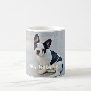 Namn för personligbulldoggfoto och bulldogg kaffemugg