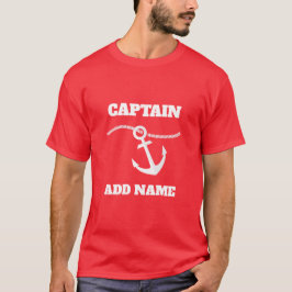 Namn för personligfartygkapten t shirt