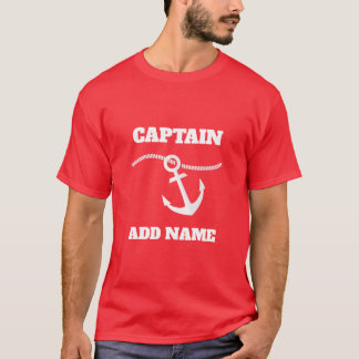 Namn för personligfartygkapten t shirt