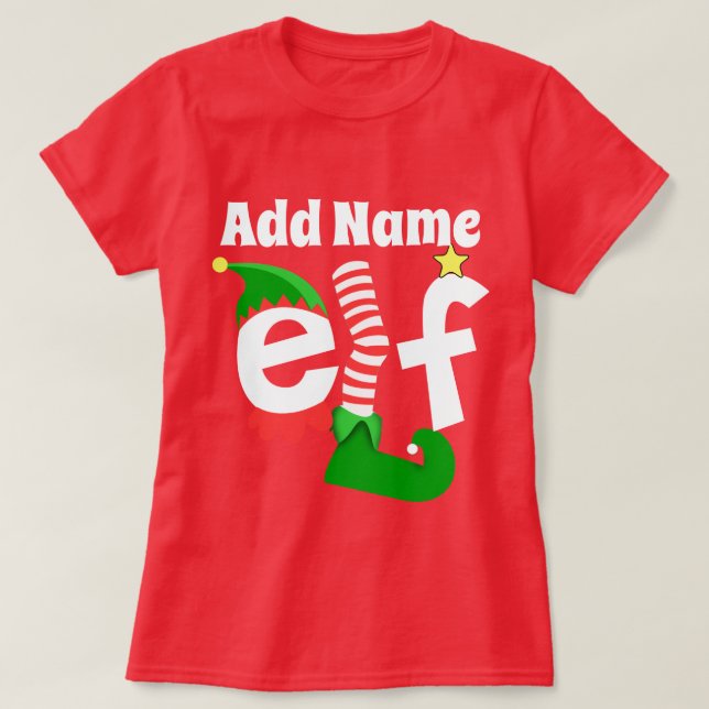 Namn för personligjulälva t shirt (Design framsida)
