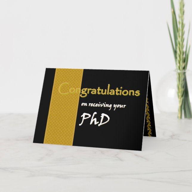 Namn för PhD-grattisanpassningsbar Kort (Framsida)