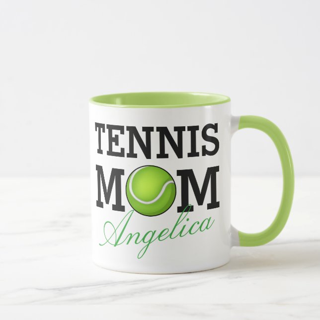 Namn för tennismammapersonlig mugg (Höger)