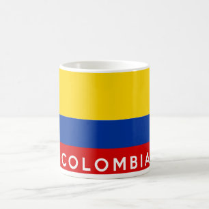 namn för text för colombia landflagga kaffemugg