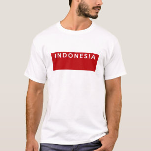 namn för text för indonesia landflagga t shirt