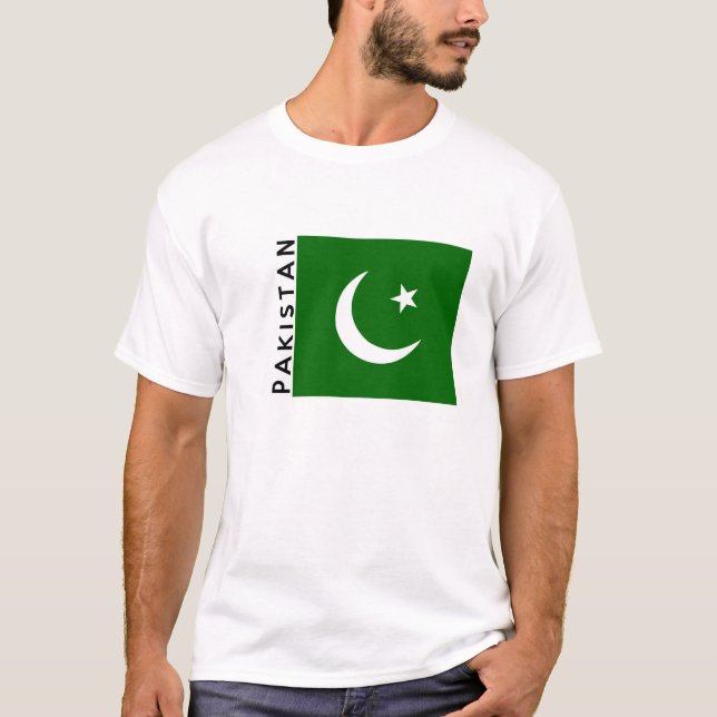 namn för text för pakistan landflagga tee shirt (Framsida)