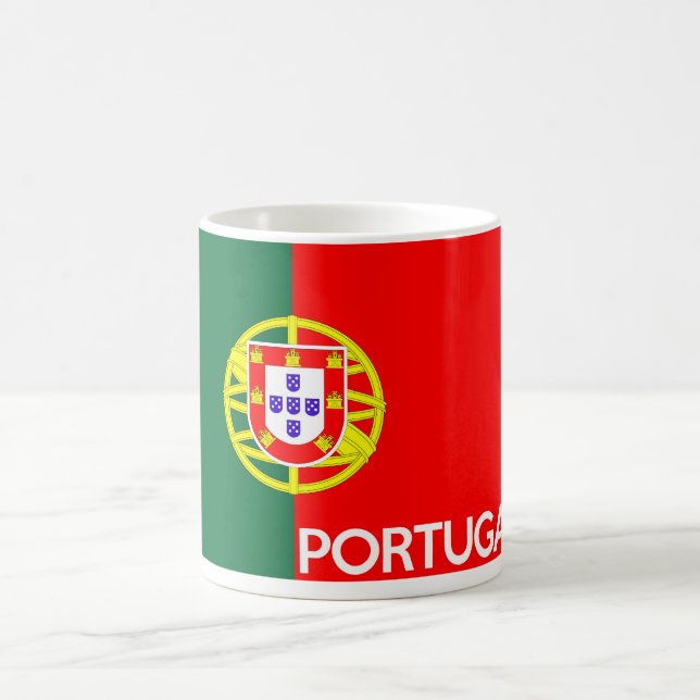 namn för text för portugal flaggaland kaffemugg (Center)