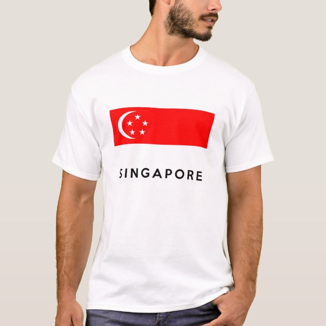 namn för text för singapore flaggaland tee (Framsida)