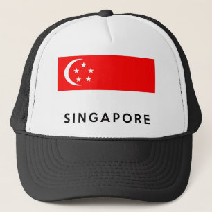 namn för text för singapore flaggaland truckerkeps