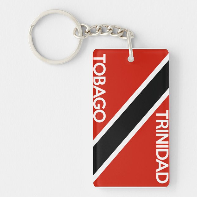 namn för text för trinidad tobago landflagga nyckelring (Framsidan)