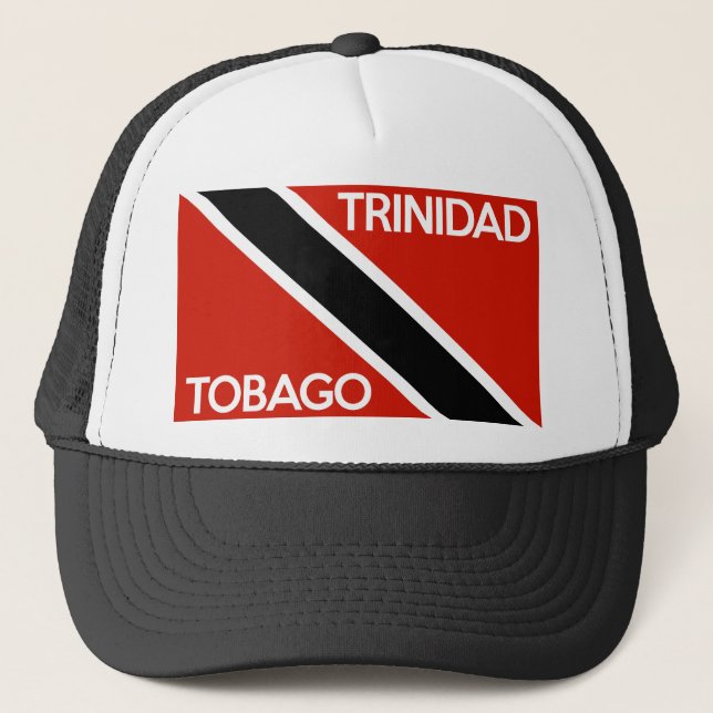 namn för text för trinidad tobago landflagga truckerkeps (Framsida)