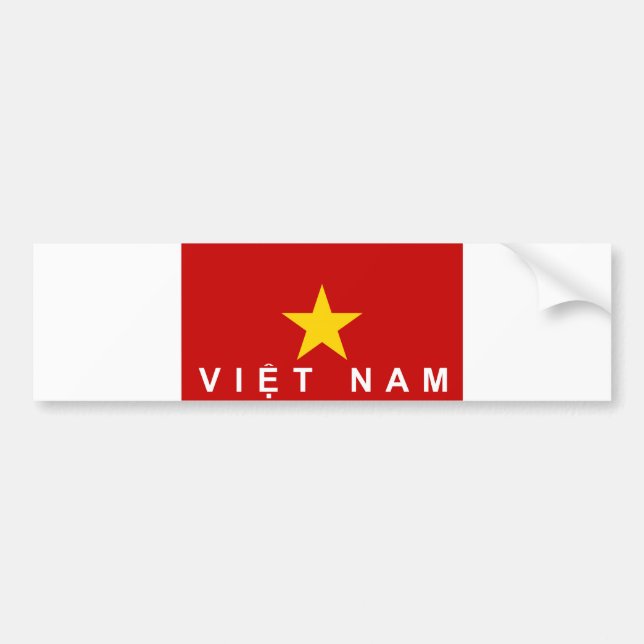 namn för text för vietnam vietnam flaggaland bildekal (Framsidan)