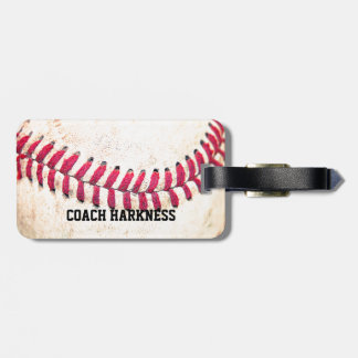 Namn för vintagebaseballanpassningsbar bagagebricka