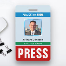 Namn Foto Journalist Reporter Presskort ID-kort