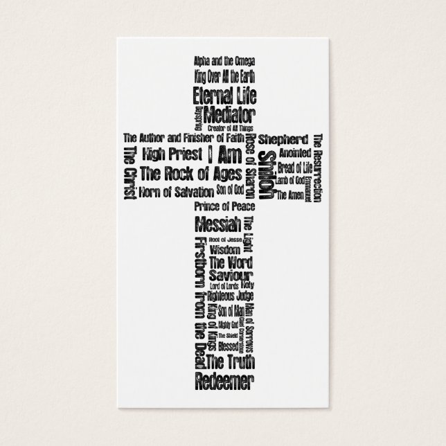 Namn från Jesus/Eph 2: 1-10 Gospel Visitkort (Framsidan)