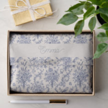 Namn Fransk Landsbygd Toile de Jouy Blått Mönster