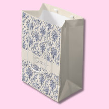 Namn Fransk Landsbygd Toile de Jouy Blått Mönster