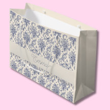 Namn Fransk Landsbygd Toile de Jouy Blått Mönster