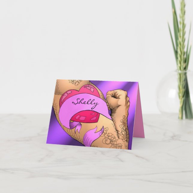 Namn går in på hjärtklappning av alla hjärtans kor helgkort (Framsida)