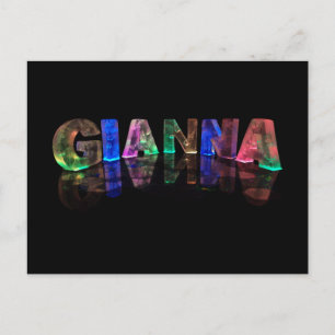 Namn Gianna i 3D Ljus (fotografi) Vykort