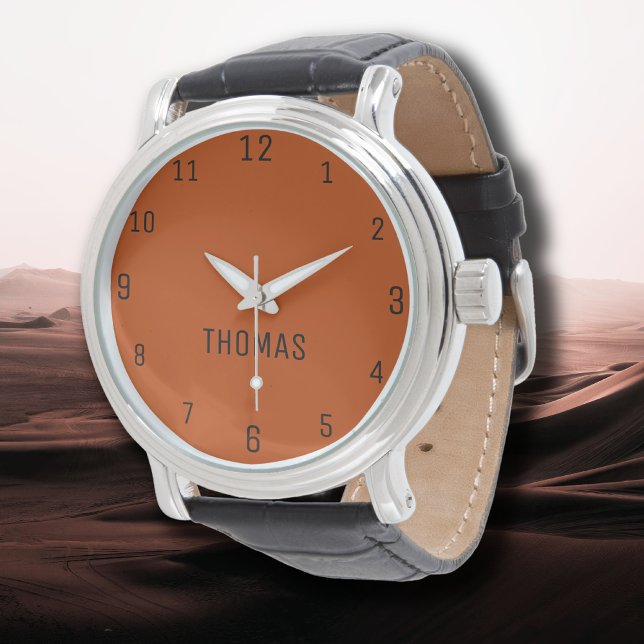 Namn Girl Boy Women Manar | Mahogany-Eleganten Armbandsur (Skapare uppladdad)