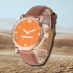 Namn Girl Boy Women Manar | Snyggt för solnedgång  Armbandsur<br><div class="desc">Personlig Namn Girl Boy Women Manar | Neon Sunset Orange Gult Elegant Modern Watch | Klassisk | ELEGANT | TRENDIG | SNYGGT | Gift. Du kan välja att lägga till ditt namn, namn på en älskad person eller ett speciellt meddelande. Oavsett om det är en hjärtlig gåva till någon som...</div>