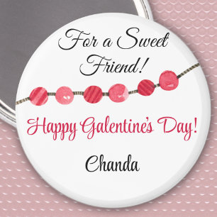 Namn Girly Lycklig Galentine's Day 2,25-in Round Magnet
