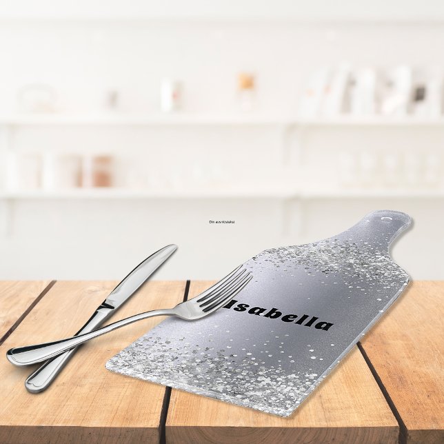 namn glamorus singel, silver glitter (Skapare uppladdad)