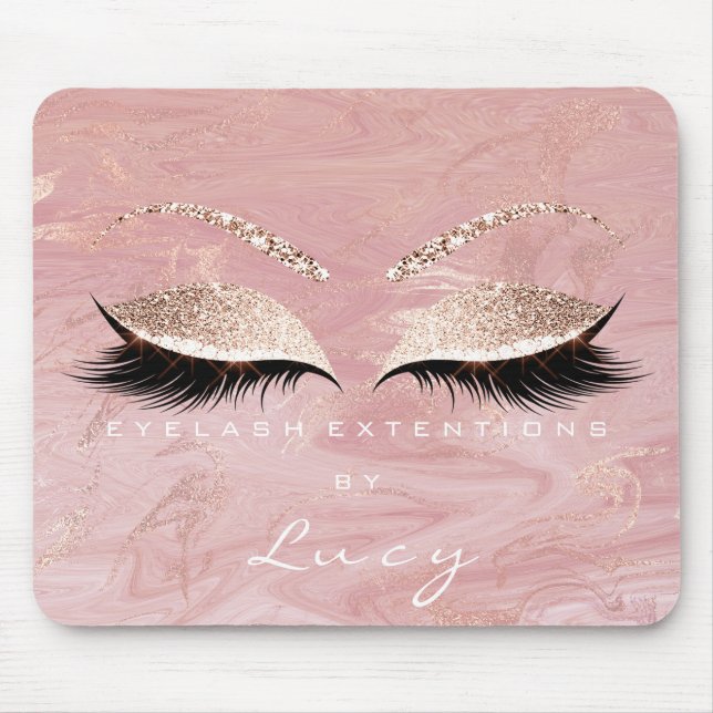 Namn Glitter Makeup Beauty Studio Lash Rosa Marble Musmatta (Framsidan)
