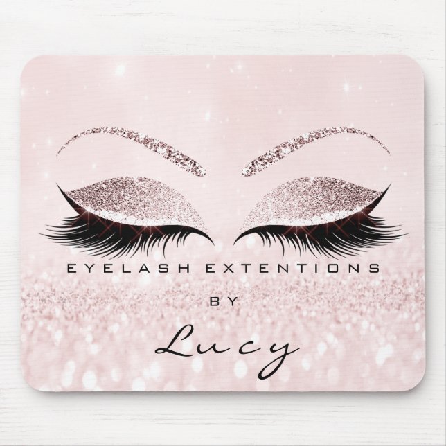 Namn Glitter Makeup Beauty Studio Lash Rosa ros Musmatta (Framsidan)
