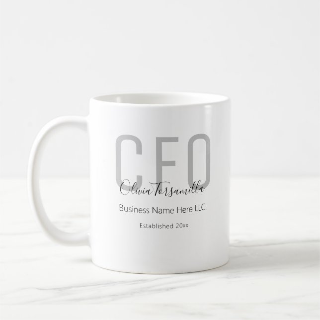 Namn Grått Black CFO Kaffemugg (Vänster)