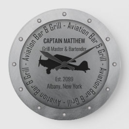 Namn Grill Master Bartender Aviation Pub & Grill Stor Klocka