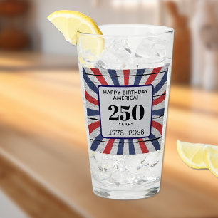Namn Happy Birthday America Starburst Pint Glaskopp