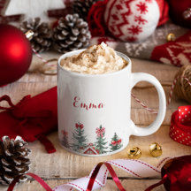 Namn Ho Ho Ho Red Bow Julgran Gift Mugg