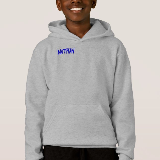 Namn Hoodie Sweat Shirt Tee (Framsida)